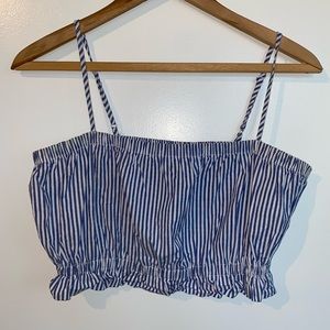 LA Hearts striped crop top